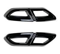Exhaust Tip Cover For VW For Magotan For Passat B8 2016-2019 Rear Lip Bumper Spoiler Car Tail Throat Frame Exhaust Pipe Trim Diffuser(Carbon Black)