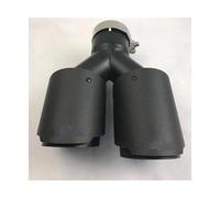 Exhaust Tip Cover Trims Car Modification Universal Dual Matt Black Exhaust Pipe Tip 1PC(66-89)