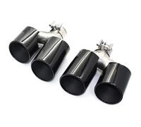 Exhaust Tip Cover Trims For A&lfa For Romeo For Giulia For Juliet Exhaust Pipe Modification With Four Leaf Clover Carbon Fiber Tail Pipe(Black)