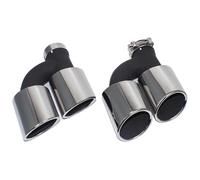 Exhaust Tip Cover Trims For A4 A5 A6 A7 Up To S4 S5 S6 S7 2 Pcs 60mm Dual Out Stainless Steel Car Rear Exhaust Pipe Muffler Tip Nozzle Covers Trims