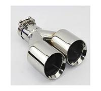 Exhaust Tip Cover Trims For B&MW E90 E36 F30 Car Accessories 304 Stainless Steel Y-type Exhaust Pipe Muffler Double Parallel Tail Throat Suitable(54MM-76MM)