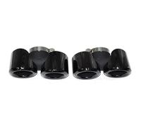 Exhaust Tip Cover Trims For Land For Rover For Defender 90 110 130 2020-2024 Tail Muffler Tip Upgrade Square Quad Outlet Exhaust Pipe(Black 3.0t)