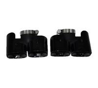 Exhaust Tip Cover Trims For Land For Rover For Defender 90 110 2020-2024 Exhaust Pipe Upgrade Stainless Steel Square Black Muffler Tip Nozzle Head(3.0T)