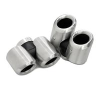 Exhaust Tip Cover Trims For Land For Rover For Defender 90 For Defender 110 2020-2024 Quad Exhaust Tip Rear Tail Pipe Stainless Steel Car Muffler(Silver 2.0t)