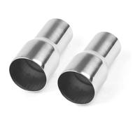 Exhaust Tip Cover Trims Universal Fit 51/63/57/76mm Stainless Steel Tapered Standard Car Exhaust Reducer Connector Pipe Adapter Tube Muffler 2Pcs(57mm-63mm)