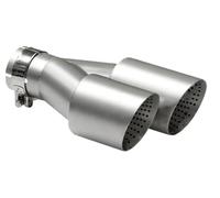 Exhaust Tip Double Outlet Exhaust Tips Stainless Steel Car Muffler Pipe Universal 51mm 60mm 63mm For VW For GTI For MK7 For Golf 7 Exhaust Tail(Right in60-out89mm)