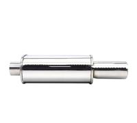 Exhaust Tip Exhaust Muffler Pipe Universal 2.5inch Double Inlet Turbo Sound Boost 63mm Racing Sport Muffler Tailpipe System Stainless Steel Tail Pipe(EP052)