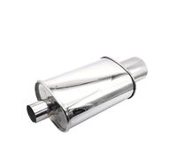 Exhaust Tip Exhaust Muffler Pipe Universal 2.5inch Double Inlet Turbo Sound Boost 63mm Racing Sport Muffler Tailpipe System Stainless Steel Tail Pipe(EP057)