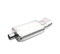 Exhaust Tip Exhaust Muffler Pipe Universal 2.5inch Double Inlet Turbo Sound Boost 63mm Racing Sport Muffler Tailpipe System Stainless Steel Tail Pipe(EP058)