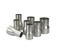 Exhaust Tip Exhaust Muffler Pipe Universal 2.5inch Double Inlet Turbo Sound Boost 63mm Racing Sport Tailpipe System Stainless Steel Tail Pipe(57x76mm)