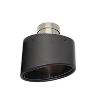 Exhaust Tip,Exhaust Tips Universal Car Matte Carbon Fiber Muffler Tip Exhaust Pipe Nozzle Decoration Stainless Silver Oval 150mm Left Right(Right 54MM)