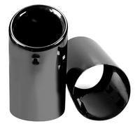 Exhaust Tip For A1 A3 A4 For TT 2009-2015 Tailpipe Toasted Blue-9.5cm 2Pcs Set Stainless Steel Car Exhaust Muffler Tip Pipes Covers(Black-8.9cm)