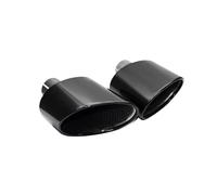 Exhaust Tip FOR A3 A4 A5 A6 A7 FOR RS3 RS4 RS5 RS6 RS7 Stainless Steels Oval Exhaust Tailpipe Nozzle Muffler Exhaust Tailpipe Tip(Black)