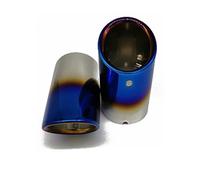 Exhaust Tip For A4 B8 A3 8V 8P A1 Q5 2009 2010 2011 2012 2013 2014 2015 2016 Car Exhaust Pipe Muffler Tip Cover Styling Accessories Exhaust(2pcs Blue)