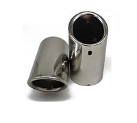 Exhaust Tip For A4 B8 A3 8V 8P A1 Q5 2009 2010 2011 2012 2013 2014 2015 2016 Car Exhaust Pipe Muffler Tip Cover Styling Accessories Exhaust(2pcs Silver)