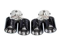 Exhaust Tip For BMW G23 M440i G20 G21 M340i G42 M240i 2021 2022 2023 Glossy Silver 4 Outlet Carbon Fiber Exhaust Head Tailpipe Pipe(Carbon Fiber J)