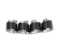 Exhaust Tip For BMW X3M X4M F97 F98 Exhaust Pipe Direct Plug Muffler Tip Nozzle Tailpipe 4PIECE/lot Car Exhaust Tip Exhaust Tips(Silver)