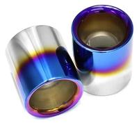 Exhaust Tip For Mazda CX-5 CX5 CX4 CX3 KF 2013-2022 Stainless Steel Exhaust Pipe Muffler Thick Type Silver 2pcs Car Tailpipe(Blue 2pcs)