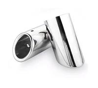 Exhaust Tip For Q7 For TDI For Quattro 2006 2007 2008 2009 2010 2011 2012 2013 Car Exhaust Pipe Chrome Stainless Steel Muffler Tip Car End Pipes(95mm Silver)