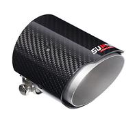 Exhaust Tip, Fydun Universal 2.9 inch Inlet 3.5 inch Single Outlet Carbon Fiber Exhaust Tip Tail Throat Pipe Straight