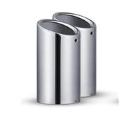 Exhaust Tip Housing Car Exhaust Pipe For Vw For Tiguan MK2 2017 2018 2019 Stainless Steel Exhause Tail Throat Trim(Silver)