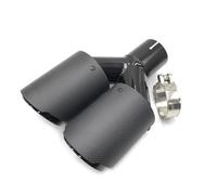 Exhaust Tip Housing Exhaust Tip 1PCS 63MM IN 89MM OUT Dual Carbon Fiber + Matt Black Stainless Steel Pipe Muffler