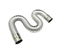 Exhaust Tip Housing Tail Throat 60-150mm Stainless Steel Aluminum Strong Exhaust Car Intake Pipe Extension Tube Length Muffler