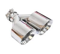 Exhaust Tip ID 2.50 Inch OD 3.50 Inch Universal Left Side Stainless Steel Car Exhaust Tip Muffler Dual Tips For F10 F30 Car Exhaust(IN 63mm OD 89mm)