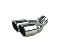 Exhaust Tip Inlet 63mm Stainless Steel Double Outlet Car Muffler Tail Tip Exhaust Tailpipe Tip Exhaust Tip Pipe Guard QAQMHVCVB(Silver Z)(Silver W)