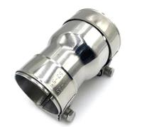 Exhaust Tip Rear 1* Exhaust Pipe 304 Stainless Steel Pipe Straight Adapter Reducer Size General Muffler Sleeve With Clamp Tail Pipe Exhaust Pipe Cap(60MM-63MM)