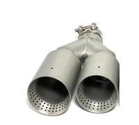 Exhaust Tip Rear 1 Pcs Dual Matte Stainless Steel Car Exhaust Tip Pipe Universal Exhaust Pipe Muffler Tailpipe For BMW Tail Pipe Exhaust Pipe Cap(60-101MM Right)