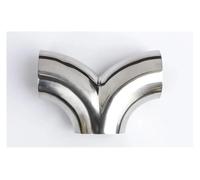 Exhaust Tip Rear 19/25/32/38/51/63/76mm Pipe OD Butt Welding Y-Shaped Elbow 3 Way SUS 304 Stainless Fitting Tail Pipe Exhaust Pipe Cap(32mm x 1.5mm)