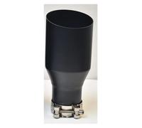 Exhaust Tip Rear 1PC Universal Accessories Flat Stainless Steel Muffler Matt Black Tip Slash Cut End Pipe Tail Pipe Exhaust Pipe Cap(54-89 slash)