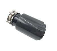 Exhaust Tip Rear 1Pcs Car Styling Glossy Carbon Black 304 Stainless Steel Muffler End Pipe Exhaust Pipe Muffler For Car Exhaust Tail Pipe Exhaust Pipe Cap(IN 54MM-OUT 89MM)