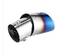 Exhaust Tip Rear 2pcs Car Stainless Steel Chrome Exhaust Headers Tip Pipe Tail Rear Muffler Pipe For A4 B8 A4L For Q5 2007-2014 Car Accessories Tail Pipe Exhaust Pipe Cap(Blue bent)