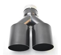 Exhaust Tip Rear 304 Stainless Steel Automotive Parts Universal Import Dual Rear Exhaust Tailpipe Muffler Outlet Tip Tail Pipe Exhaust Pipe Cap(66MM IN-102MM OUT)