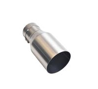 Exhaust Tip Rear 304 Stainless Steel Flat Mouth Brushed Single Tube Car Modification Exhaust Nozzle Exhaust Tips(IN66-OUT101MM)
