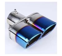 Exhaust Tip Rear Car Exhaust Pipe Muffler Tail Pipe Outlet Nozzle End Universal Square End One Change Two Double Out ID 63MM Tail Pipe Exhaust Pipe Cap(B-Straight)