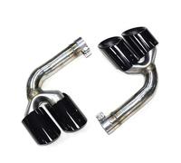 Exhaust Tip Rear Car Exhaust Tip Muffler Tip For VW For Touareg 2.0t 3.0t 2019-2023 Exhaust Nozzle Stainless Steel Tailpipe Tail Pipe Exhaust Pipe Cap(3.0T Petrol Black B)
