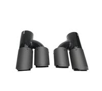 Exhaust Tip Rear For BMW 2PC Universal H Style Dual Matt Carbon Fiber Exhaust Tip Rear Muffler Exhaust Tips(IN 57MM-OUT 101MM)