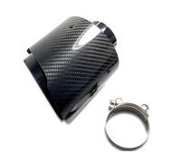 Exhaust Tip Rear Glossy Exhaust Pipe Car Universal Exhaust Stainless Steel Carbon Tailpipe Outlet 130MM Nozzles Muffler Tip Tail Pipe Exhaust Pipe Cap(IN 60MM-OUT 114MM)