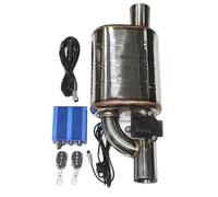 Exhaust Tip Rear Stainless Universal 51 63 70 76 Car Exhaust Electric Valve Control Exhaust Pipe Kit Adjustable Valve Angle Silencer Tail Pipe Exhaust Pipe Cap(LEFT 63MM Type B)