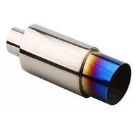 Exhaust Tip Rear Universal Car Exhaust Muffler Performance Stainless Steel Straight Through Enhance Sound And Style Exhaust Tips(Blue)