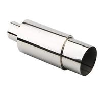 Exhaust Tip Rear Universal Car Exhaust Muffler Performance Stainless Steel Straight Through Enhance Sound And Style Exhaust Tips(Silver)