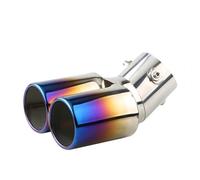 Exhaust Tip Rear Universal Car Rear Tail Throat Dual Pipe Stainless Steel Exhaust Tips(Style5)
