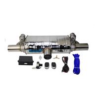 Exhaust Tip T Shape One In Two Out Car Exhaust Pipe Vacuum Pump Variable Valve Mufflers Remote Control Universal Tailpipe Pipe(Vacuum 70MM)