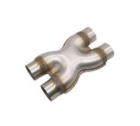 Exhaust Tip Tail Car 409 Stainless Steel Exhaust Pipe Modified Y-type Three-way H-X Four-way Connection Pipe 51 57 63 76MM Car Exhaust Muffler Pipe(H 57MM)