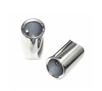 Exhaust Tip Tail For 5 Series F10 F11 E60 E61 E39 528i 530i 535i 535d Exhaust Tips Muffler Nozzle Tail Throat Decoration(Silver 2PCS)
