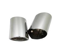 Exhaust Tip Tail For 5 Series F10 F11 F18 E60 E61 E39 528i 530i 535i 535d Muffler Tips Car Exhaust Tip Stainless Steel Tail Throat Decoration(Sliver)
