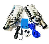 Exhaust Tip Tail For General For Motors Vacuum Exhaust Valve Muffler Dual Remote Control Left And Right Air Pump Exhaust Pipe Modified Car Exhaust Muffler Pipe(A Piar 76MM*)